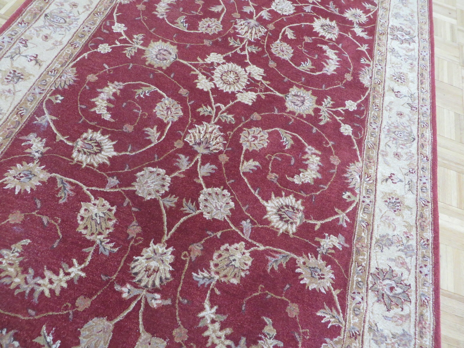 5’6 x 8’6 Hand Tufted Deep Red Peshawar Oriental Rug G1323