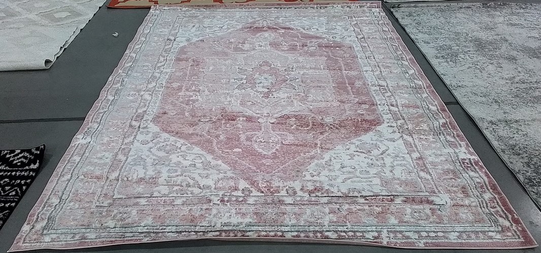 IVORY GREY/PINK 8′-0″ x 10′-0″ Back Stain Rug Reduced Price 1172806610 LAY108U-8