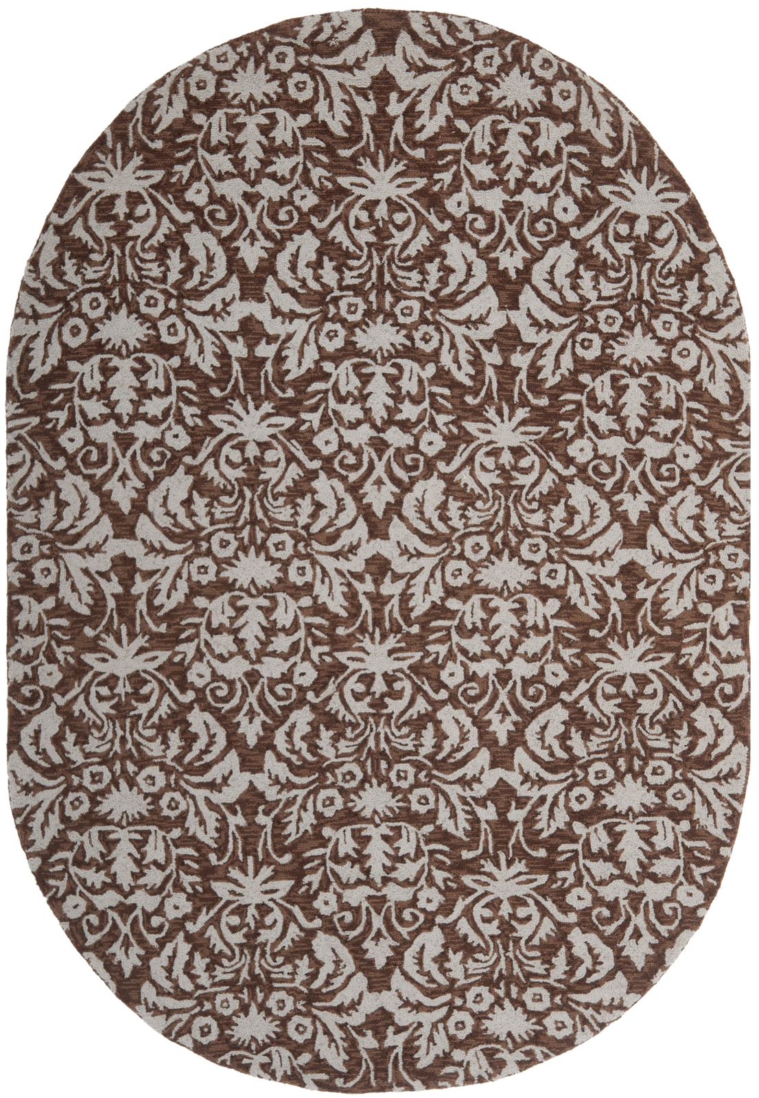 Safavieh Chelsea BROWN / GREY 7′-6″ X 9′-6″ Oval Area Rug – HK368B-8OV