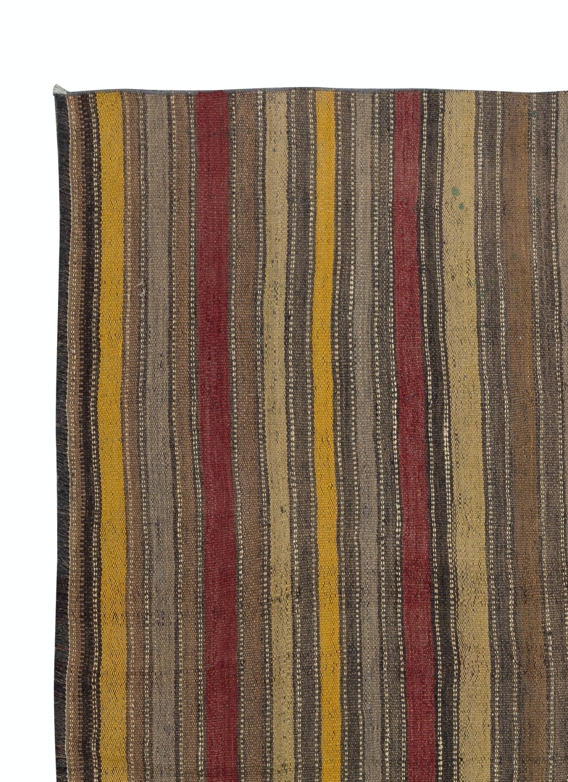 4×5.5 Ft Colorful Hand-Woven Anatolian Kilim, Flat-Weave Vintage Rug, All Wool