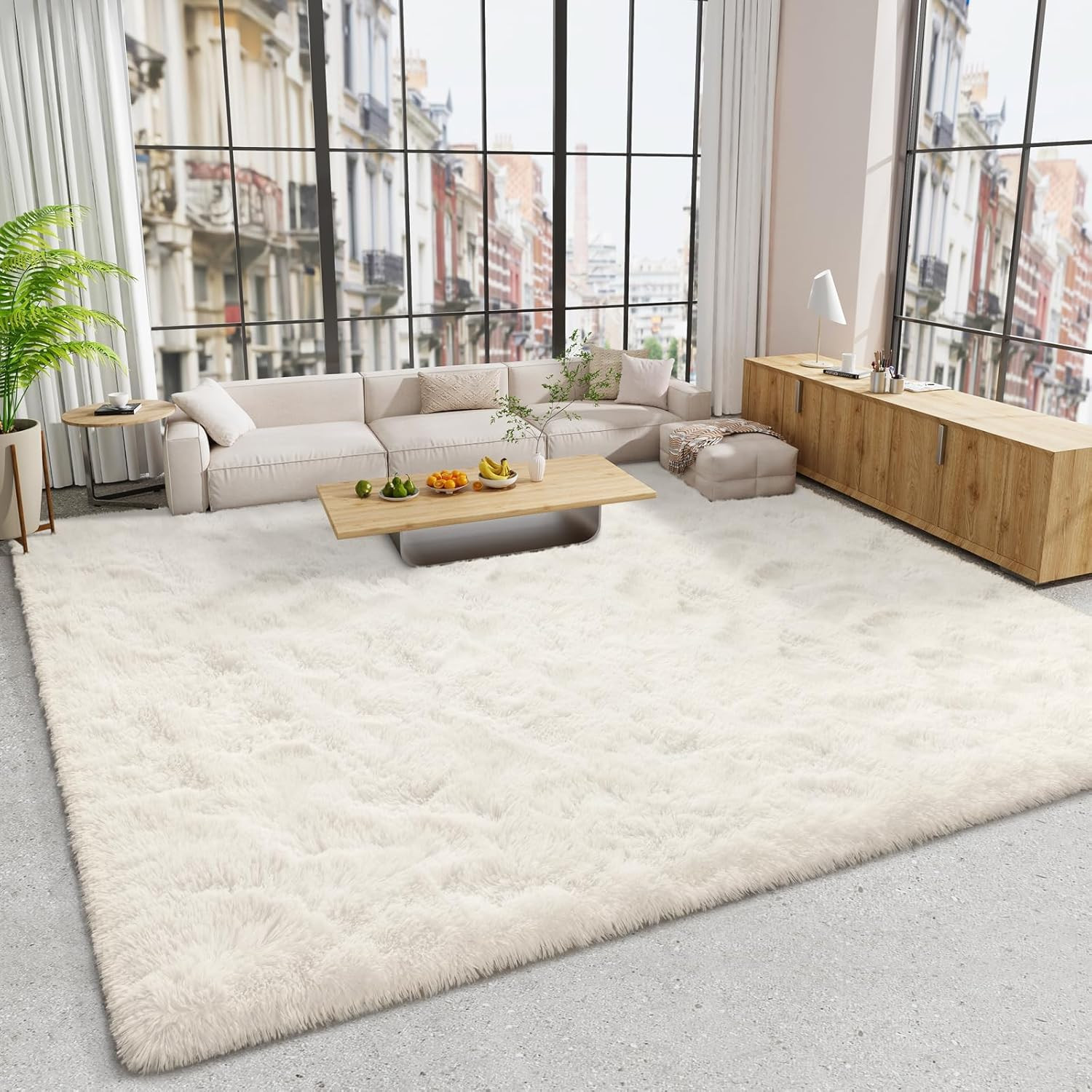 Ultra Soft Indoor Modern Area Rugs Fluffy Living Room Carpets for Children Bedro