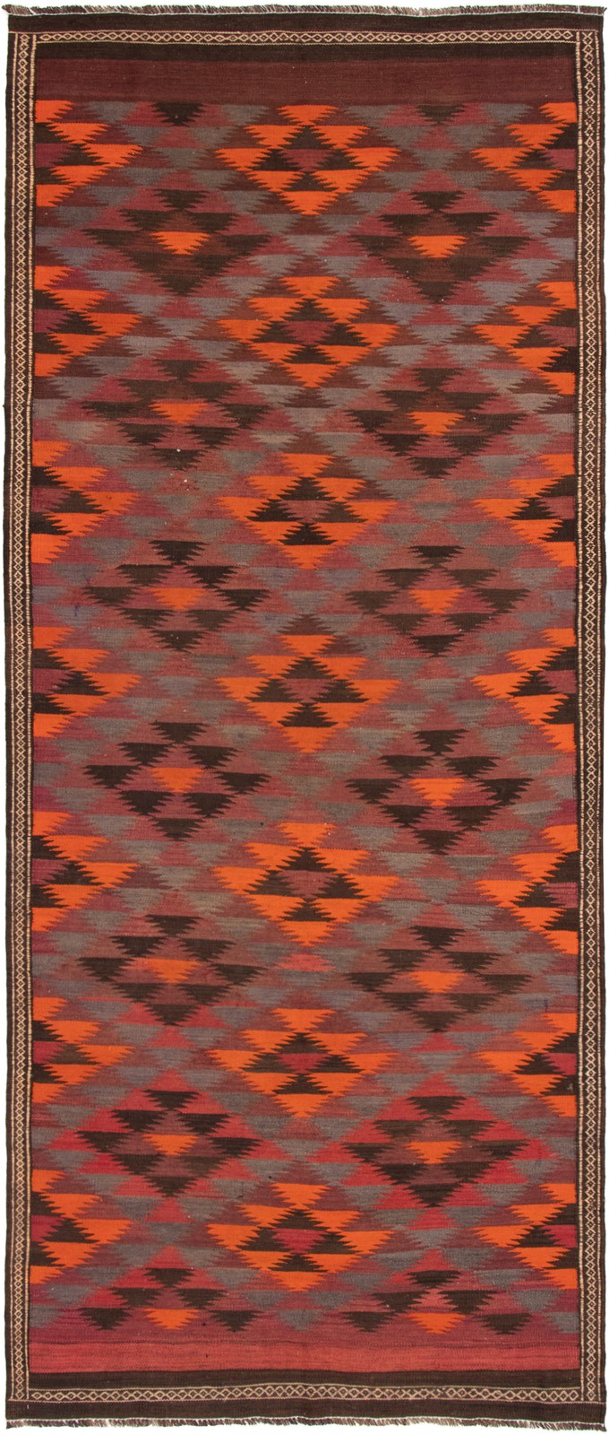 Vintage Hand Woven Area Rug 4’9″ x 12’0″ Traditional Wool Oriental Carpet