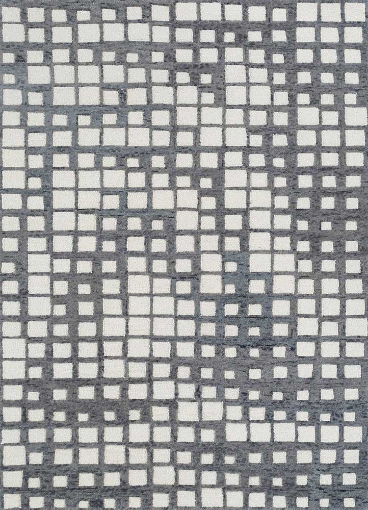 Undyed white/ebony slate hand tufted Rug for Home decor living room office 10×12