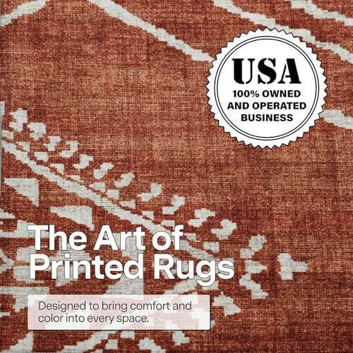 Machine Washable Area Rug Runner – Living Room Bedroom Bathroom Kitchen