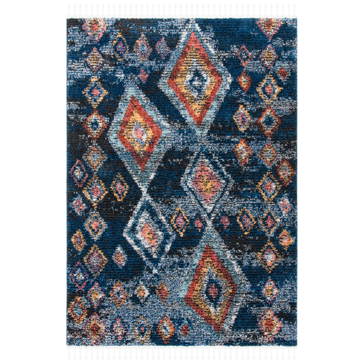 SAFAVIEH Morocco Collection MRC941N Navy / Multi Rug