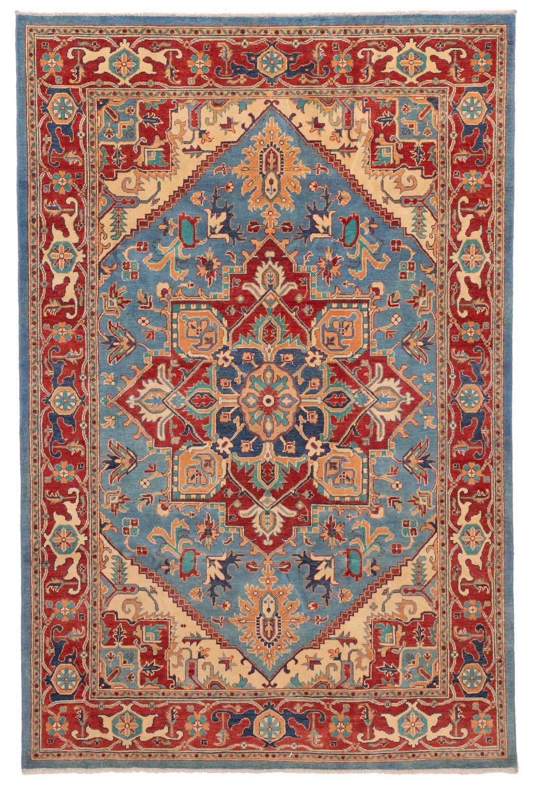 Traditional Hand Knotted Oriental Area Rug 6’5″ x 9’9″ Wool Carpet