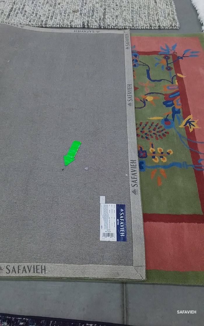 GREEN / PINK 6′-0″ x 9′-0″ Hole in Rug, Reduced Price 1172806752 MET725Y-6