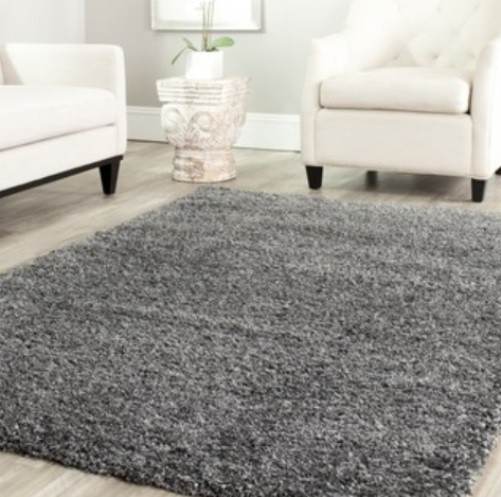 Solid Dark Gray Shag Area Rug Rugs 4 x 6 5 8 7 10 9 12 Charcoal Grey Fluffy 2″