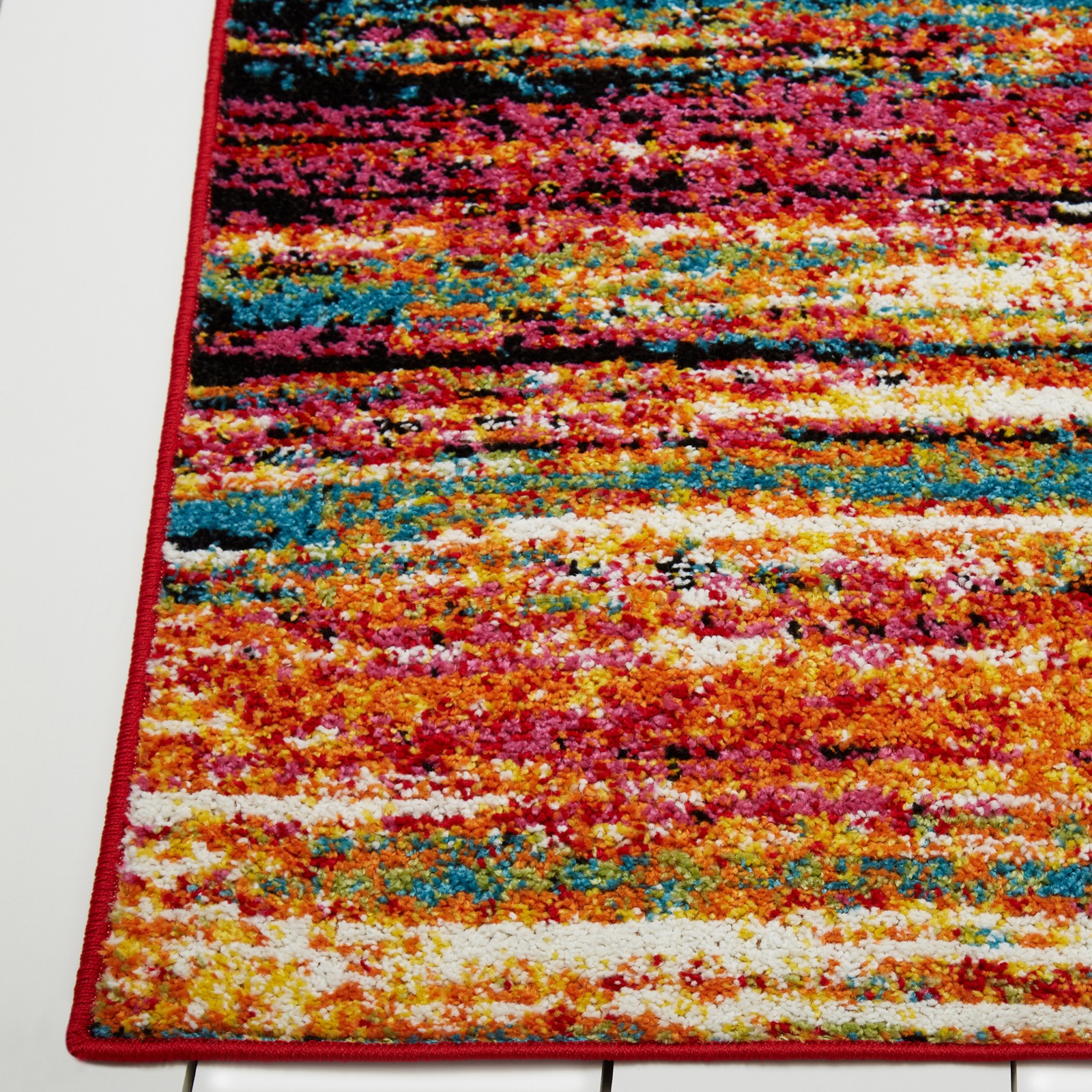 Abstract Lines Multi-Color Area Rug 2×3 Modern Carpet – Actual 1′ 6” x 2′ 6”