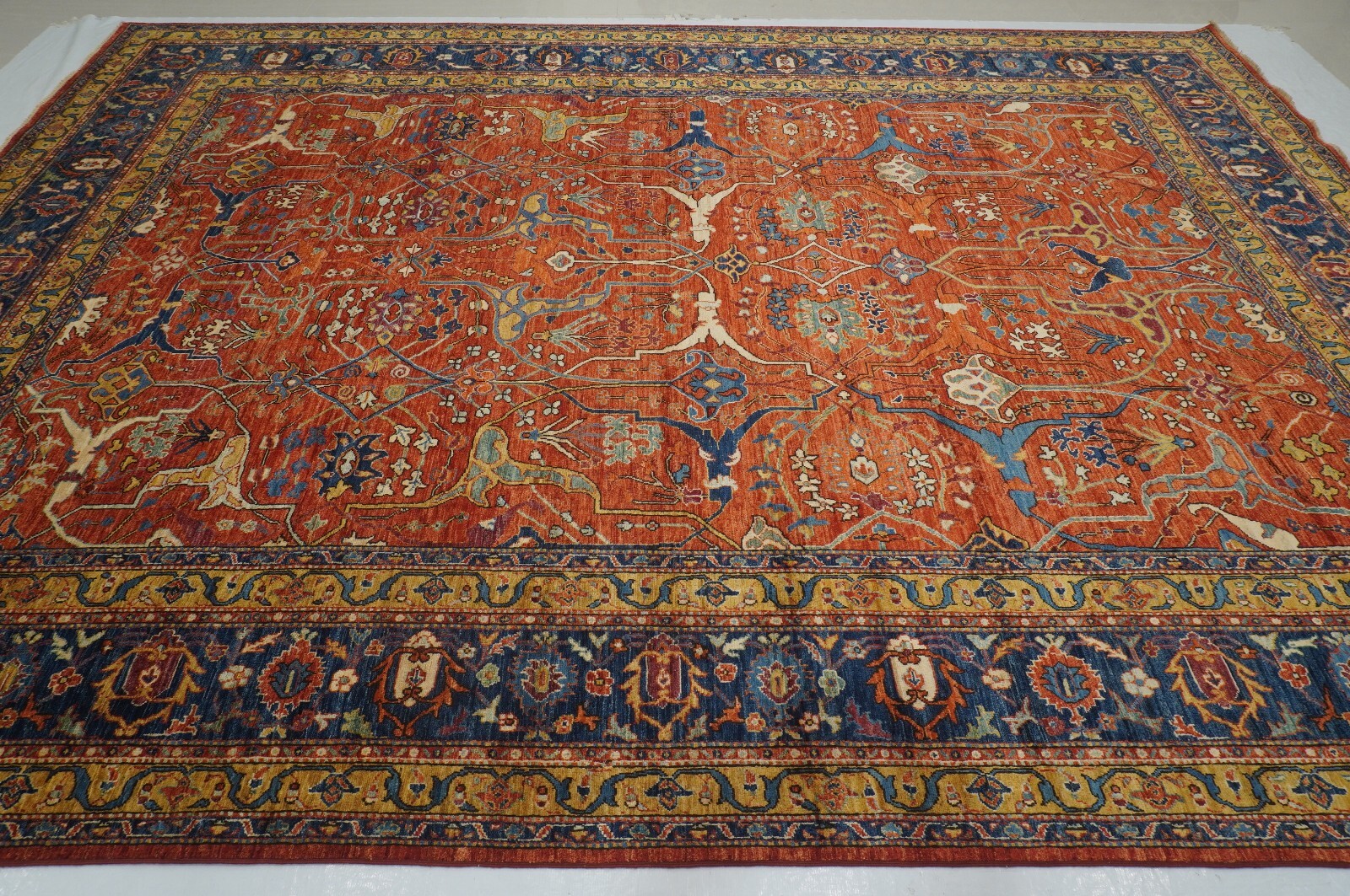 10×14 ft Red Bidjar Afghan Hand Knotted Wool Oriental Rug
