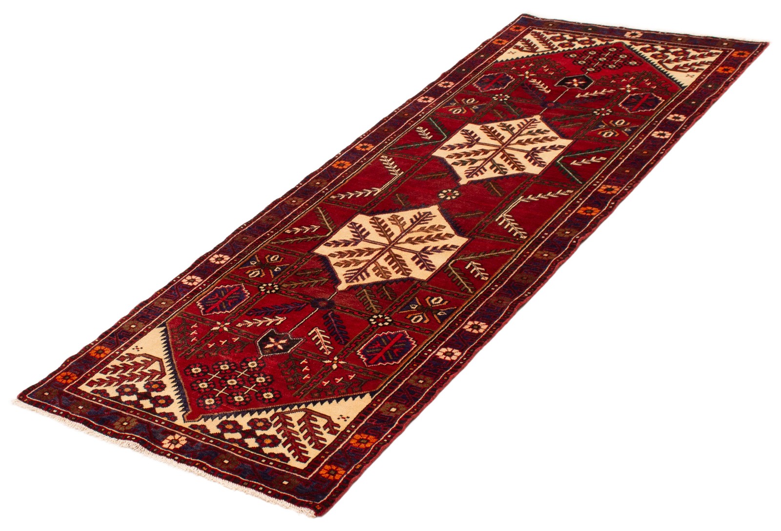 3’6″ x 9’2″ Vintage Hand-knotted Runner Rug Traditional Oriental Wool Carpet