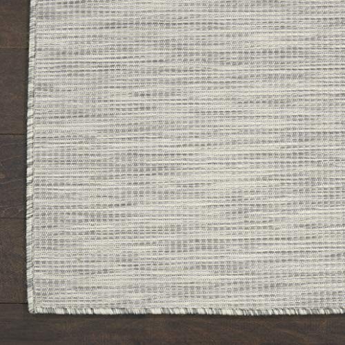 Home Positano Light Grey 2’2″ x 10′ Area Rug – Easy Clean, Non Shedding, Bed