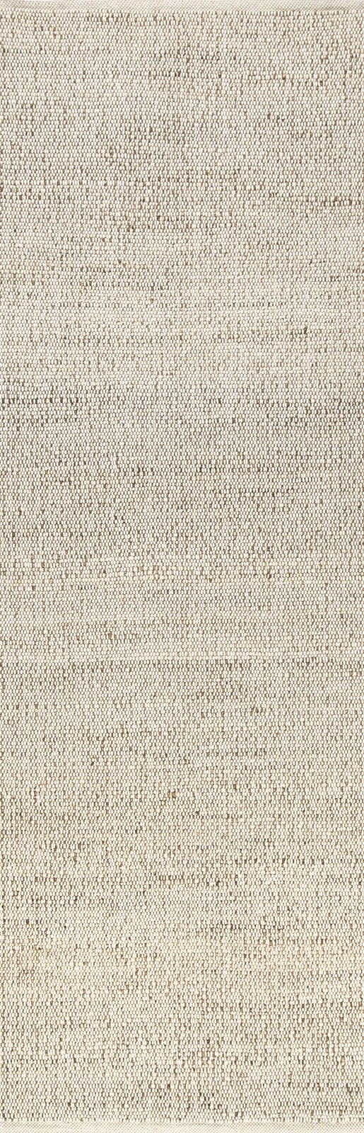 nuLOOM Elfriede 2’6″ x 6′ Jute & Cotton Area Rug, Natural