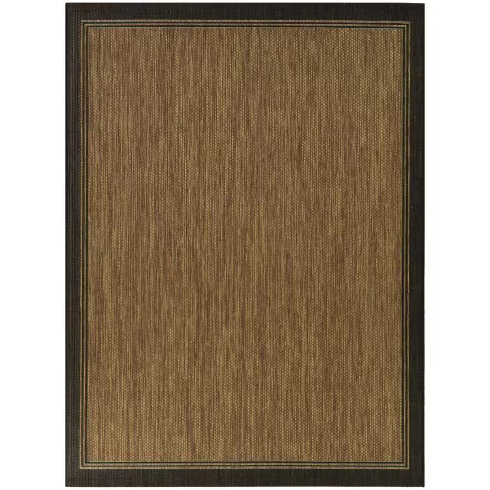 Terrace Black 8 Ft. X 10 Ft. Border Indoor/Outdoor Area Rug
