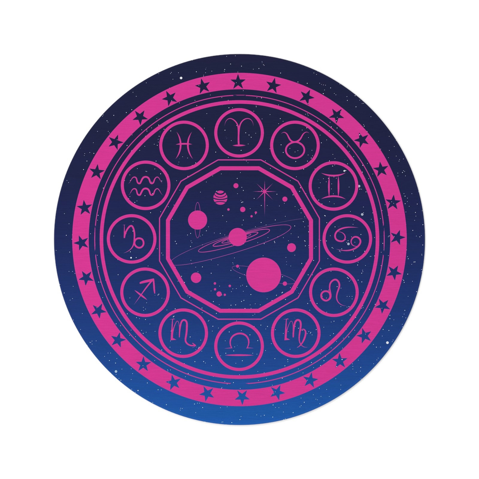 Zodiac Constellation Round Rug | Astrology Circle Rug