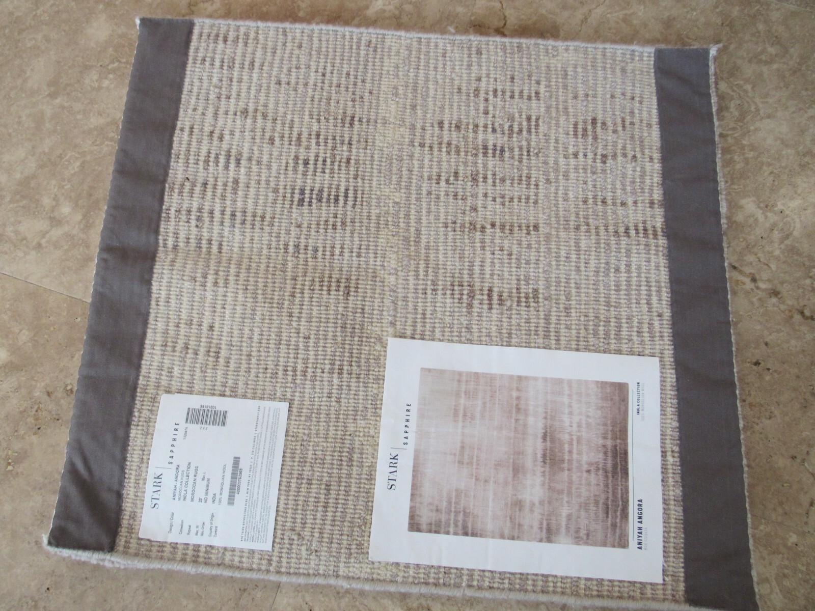 NEW Stark Sapphire Mongolian Wool rug, 2′ x 2′