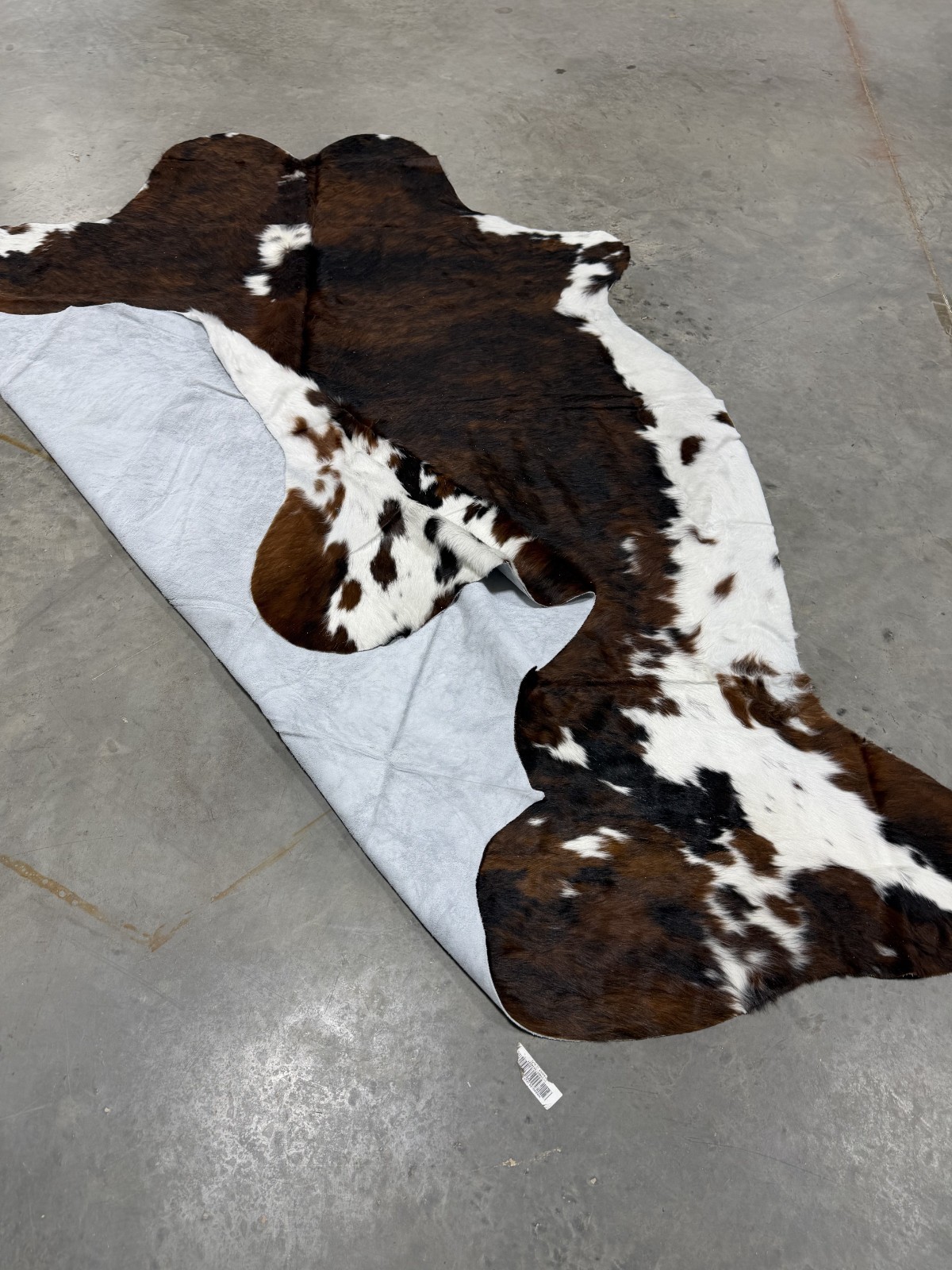 Premium Quality Exotic Brindle Brazilian Cowhide Rug Tricolor Size 6-7 Ft approx