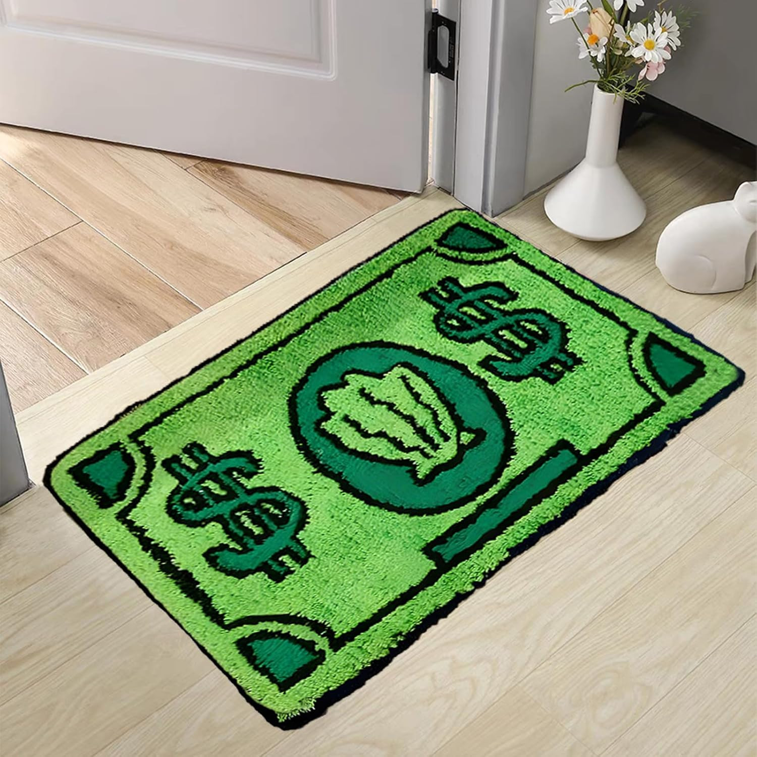 Cute Money Rug 3X2 Non-Slip Machine Washable Cool Cartoon Bedroom Rug for Bathro