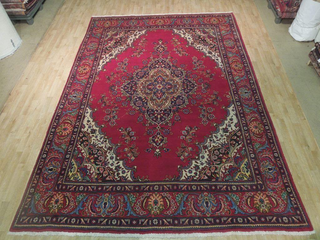 9×12′ Semi Antique Perssiaan Saroukk Open Fine Rug 74402