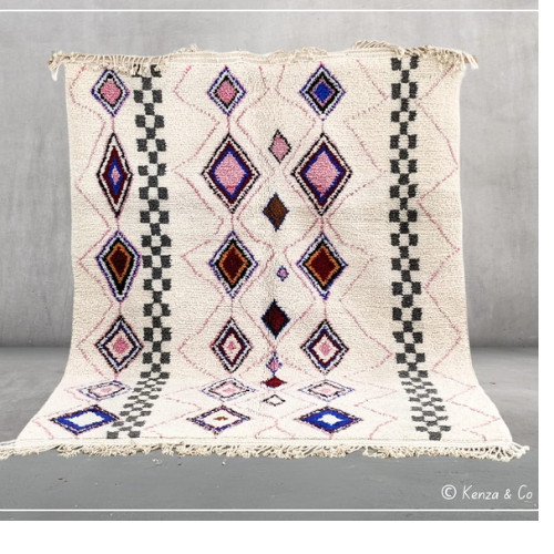 rug Moroccan wool Beni Ouain hand handmade Berber 100% woven style authentic Rug
