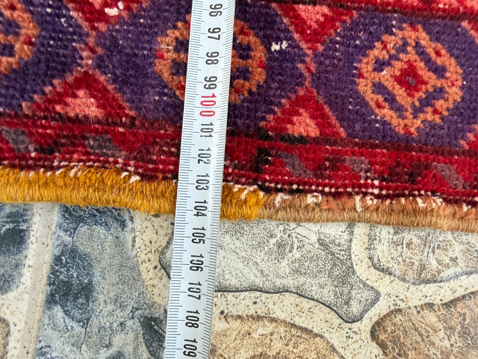 Vintage Oushak Tribal Rug, Handmade Turkish Anatolian Wool Geometric Area 3×5 ft