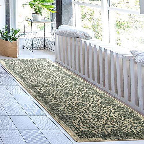Antep Rugs Alfombras Non-Skid (Non-Slip) 2×7 Rubber Backing Floral Geometric Low