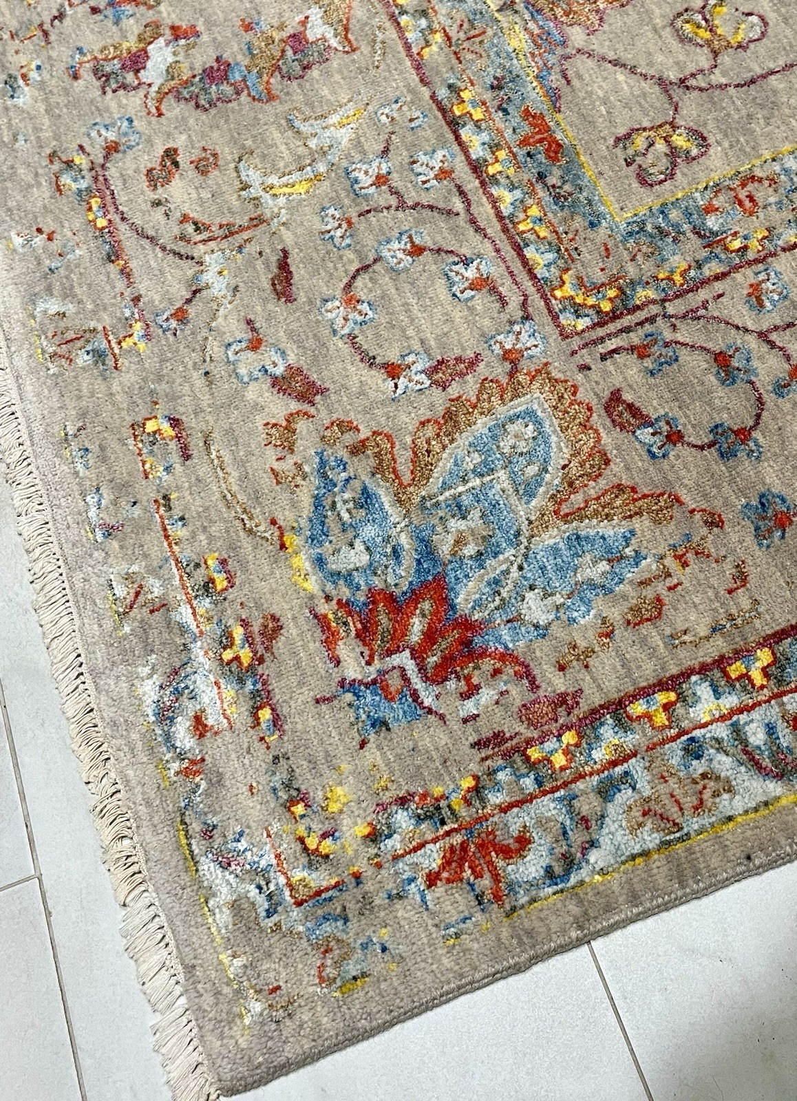PASARGAD Transitional Abstract Floral Hand-Knotted Silk 9×12 Rug MSRP $11,132
