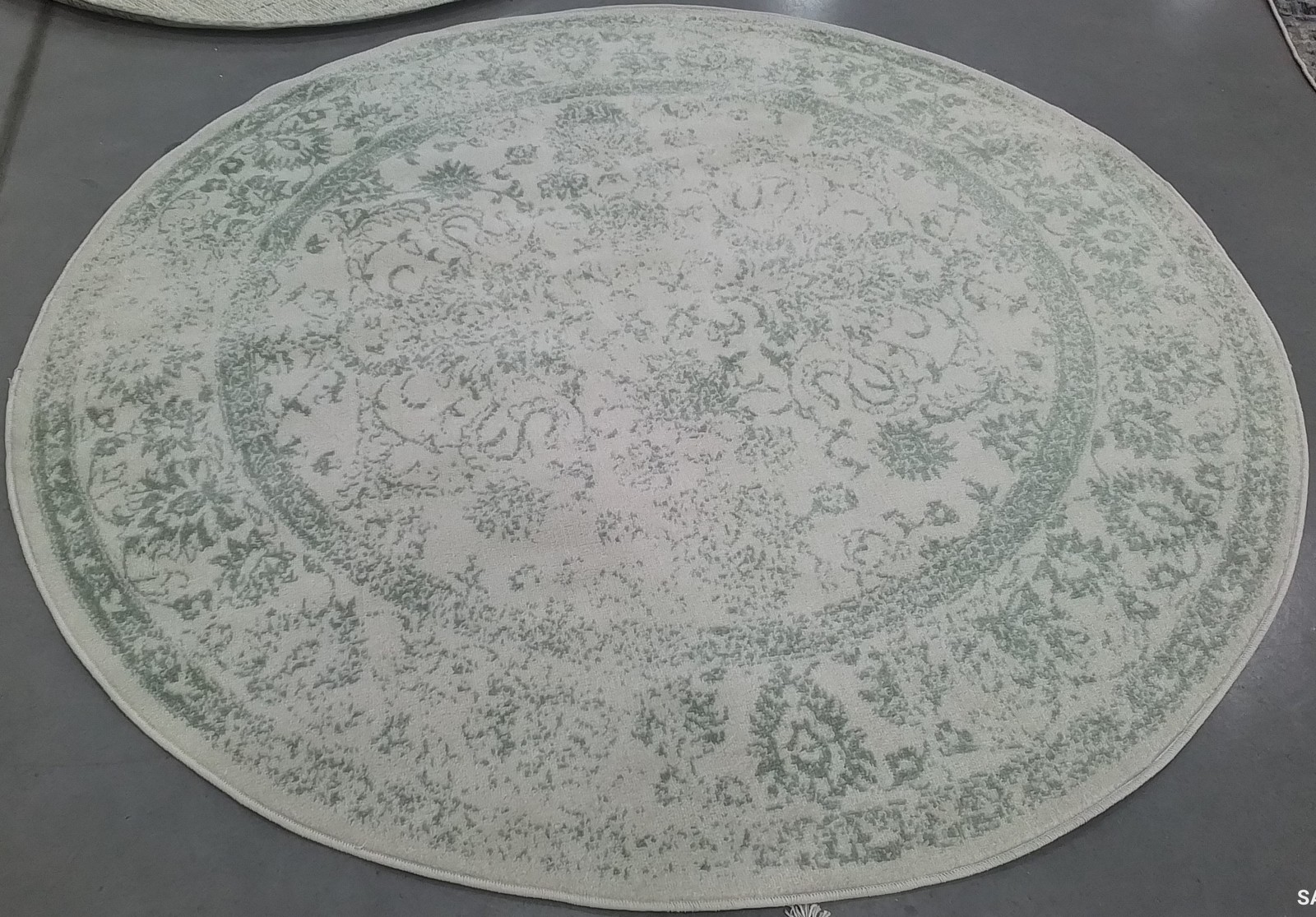 IVORY / SAGE 6′-7″ x 6′-7″ Back Stain Rug, Reduced Price 1172797754 ADR109V-7R