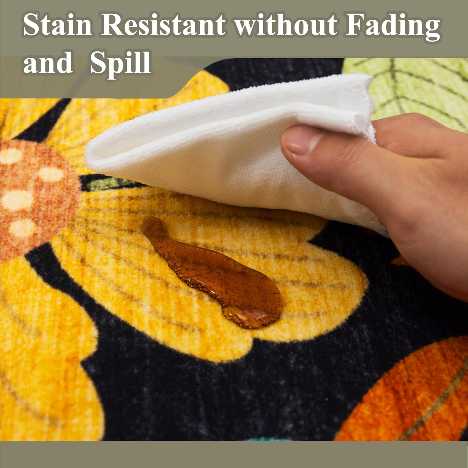 Area Rugs Floral, Non-Slip Machine Washable Wear-Resistant, Ultra Soft for Livin