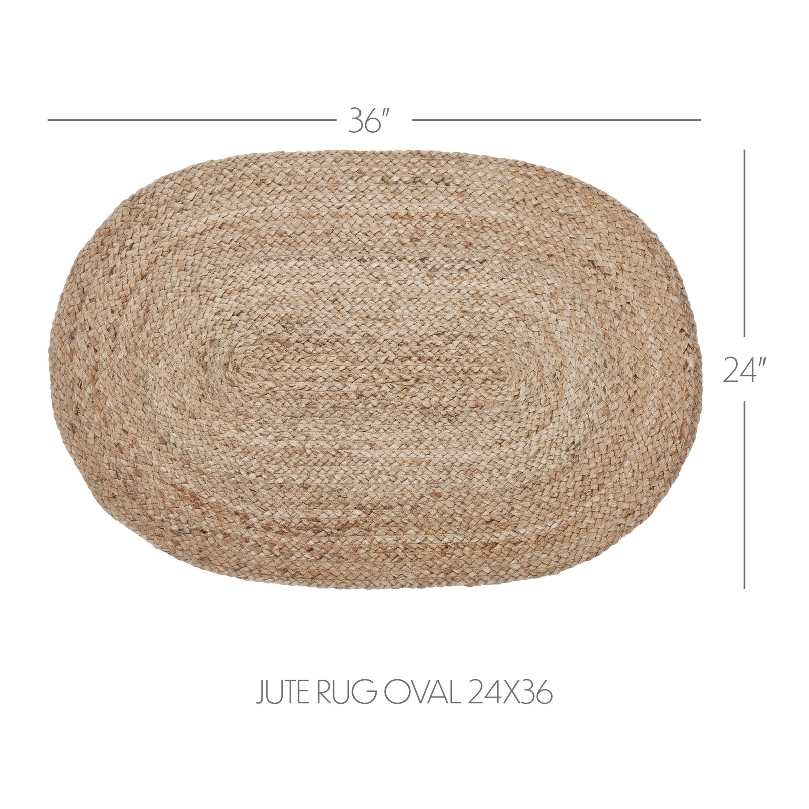 Natural Jute Rug Oval 24×36 VHC Brands