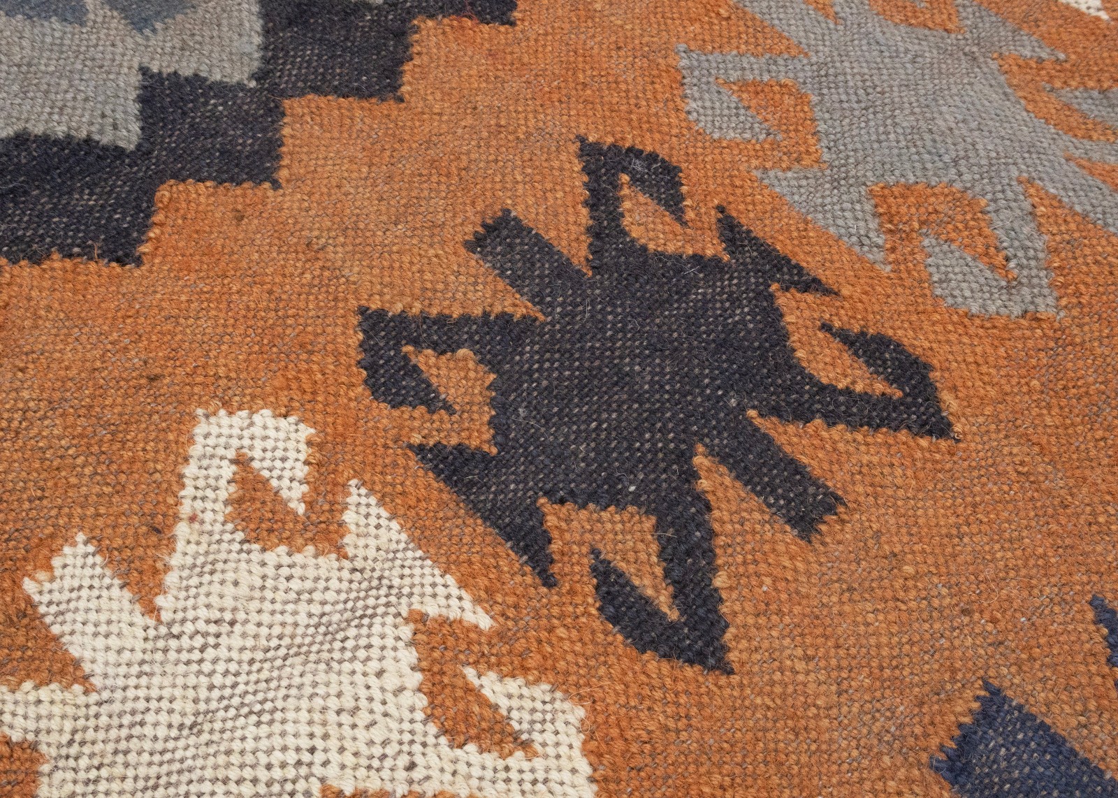 Kilim Area Rug Reversible Multicolor Hand Woven Wool & Jute Rug Indoor Dhurrie