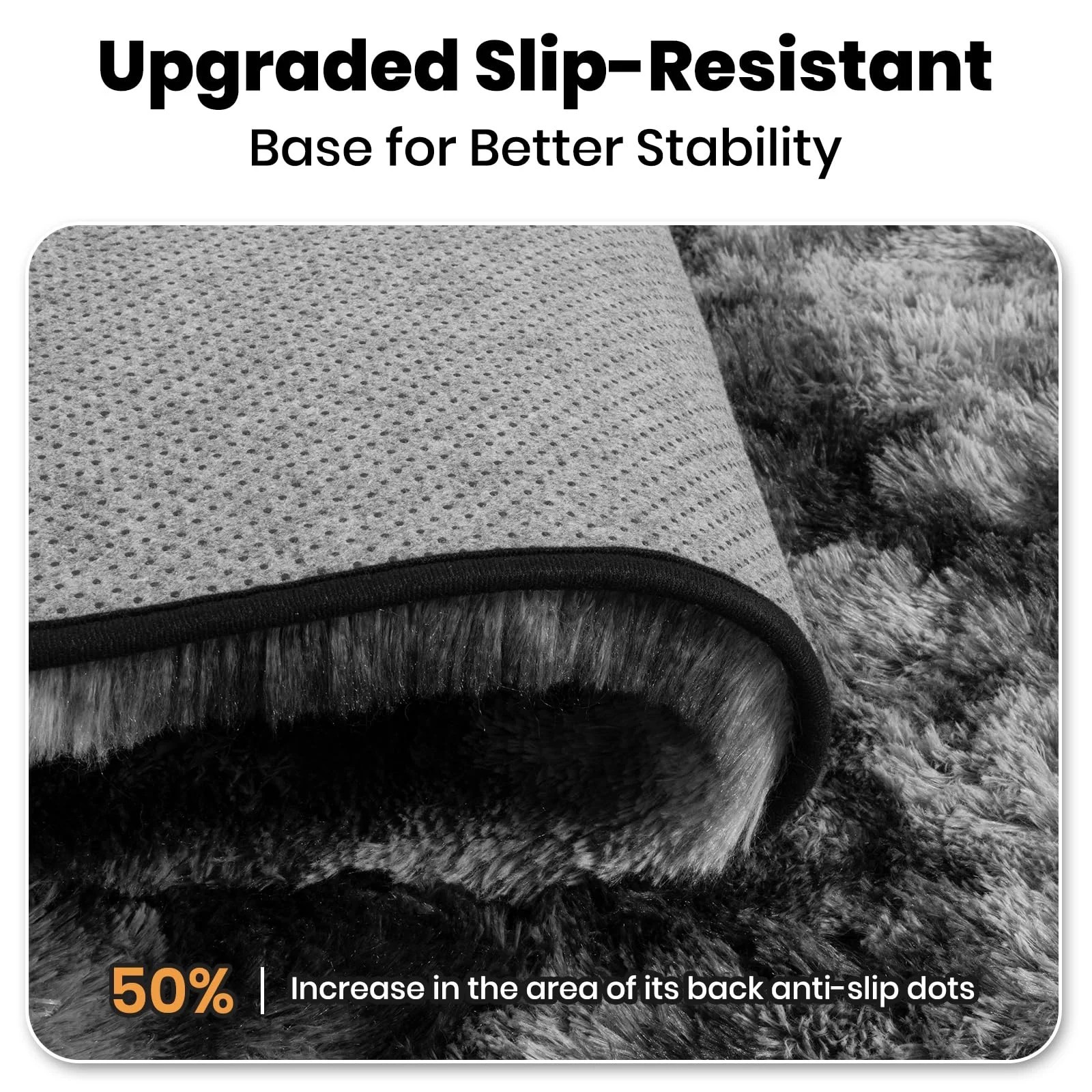 Soft Plush Area Rug – Large Non-Slip Shag Carpet for Living Room & Bedroom