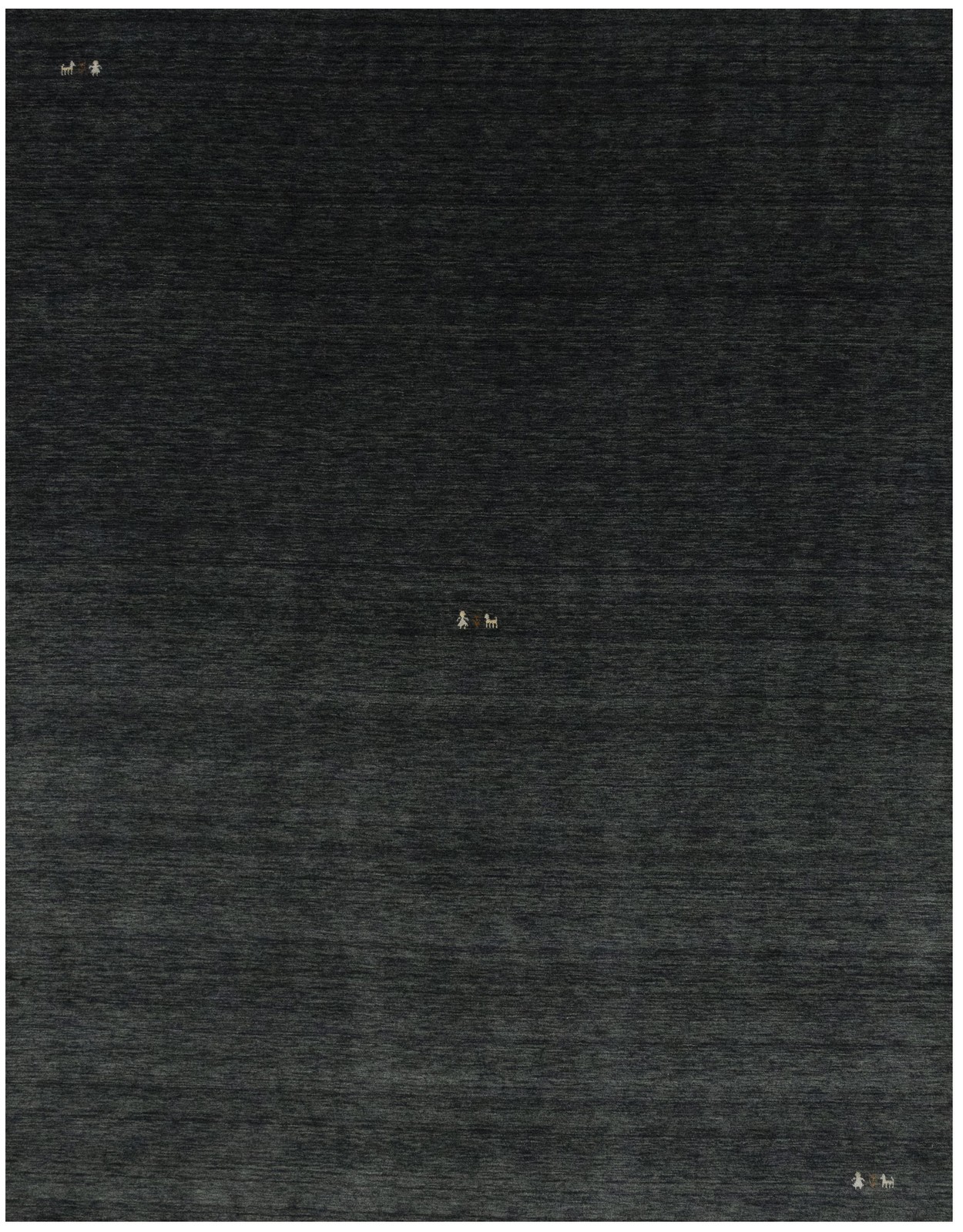 Charcoal Modern Home Decor 9X12 Tribal Pictorial Style Gabbeh Plush Wool Carpet