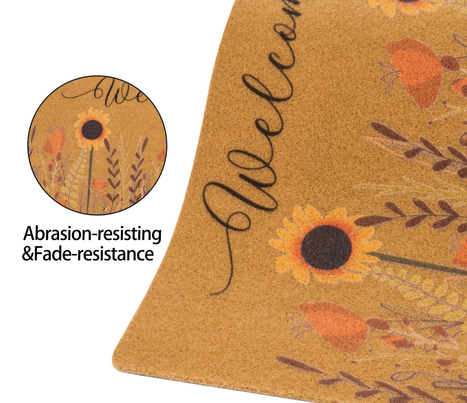 Fall-Sunflower-Doormat-Welcome-Door-Mat – Flower Indooor-Outdoor-Coir-Door-Ma…