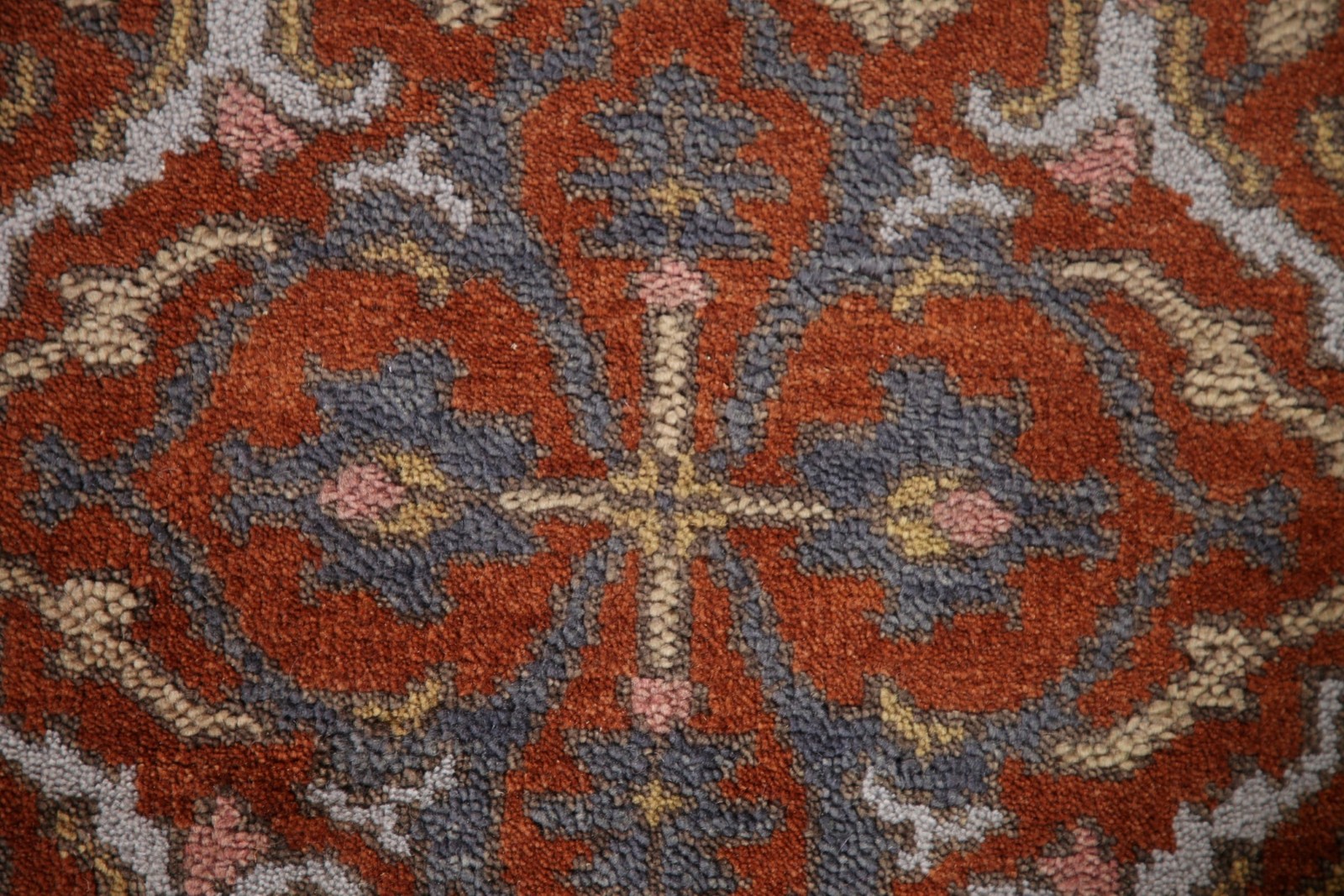 Orange Indian Accent Rug 3×6 Traditional Boho Style Hand-knotted Wool for Foyer