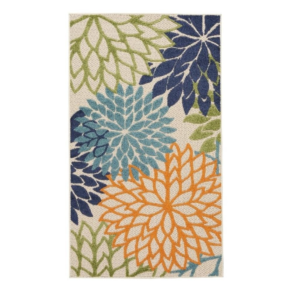 Pemberly Row 36″ x 60″ Fabric Indoor/Outdoor Rug in Multi-Color