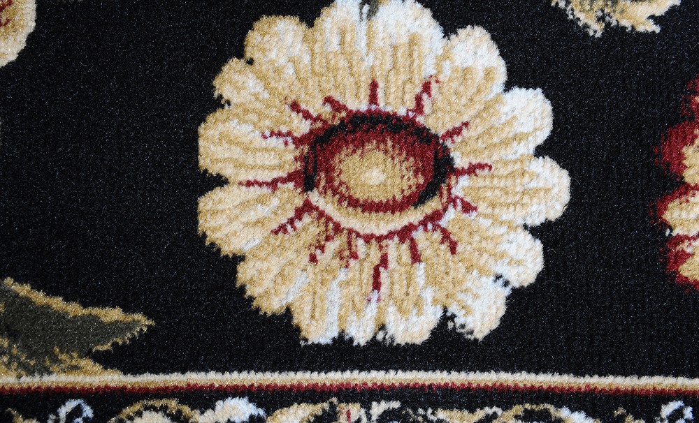 2×7 Home Dynamix Black Floral Tropical Runner 11029-450 – Aprx 1′ 9″ x 7′ 2″