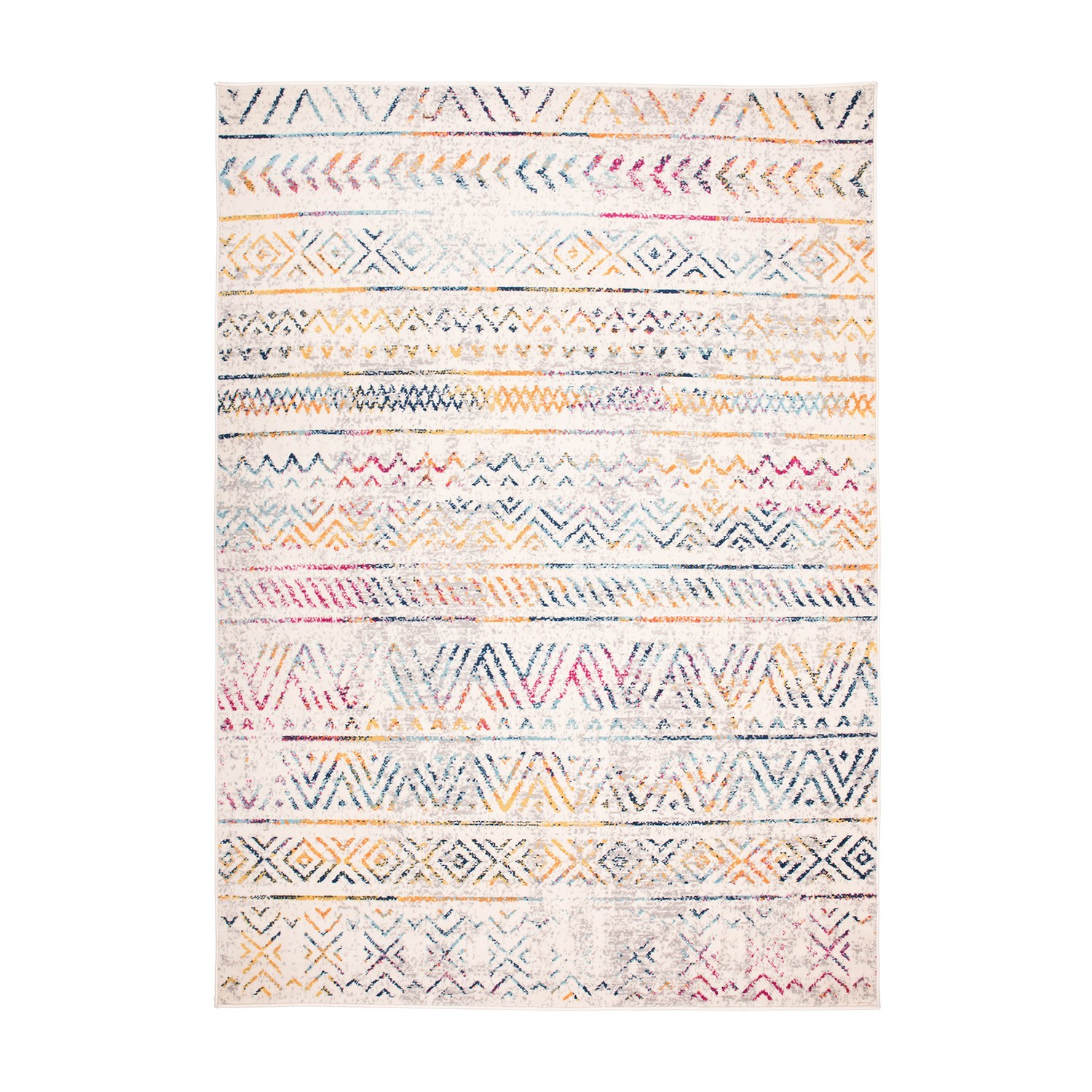 Rugshop Area Rugs Geometric Distressed Bohemian Carpet Turkish Rugs Jute Rug 5×7