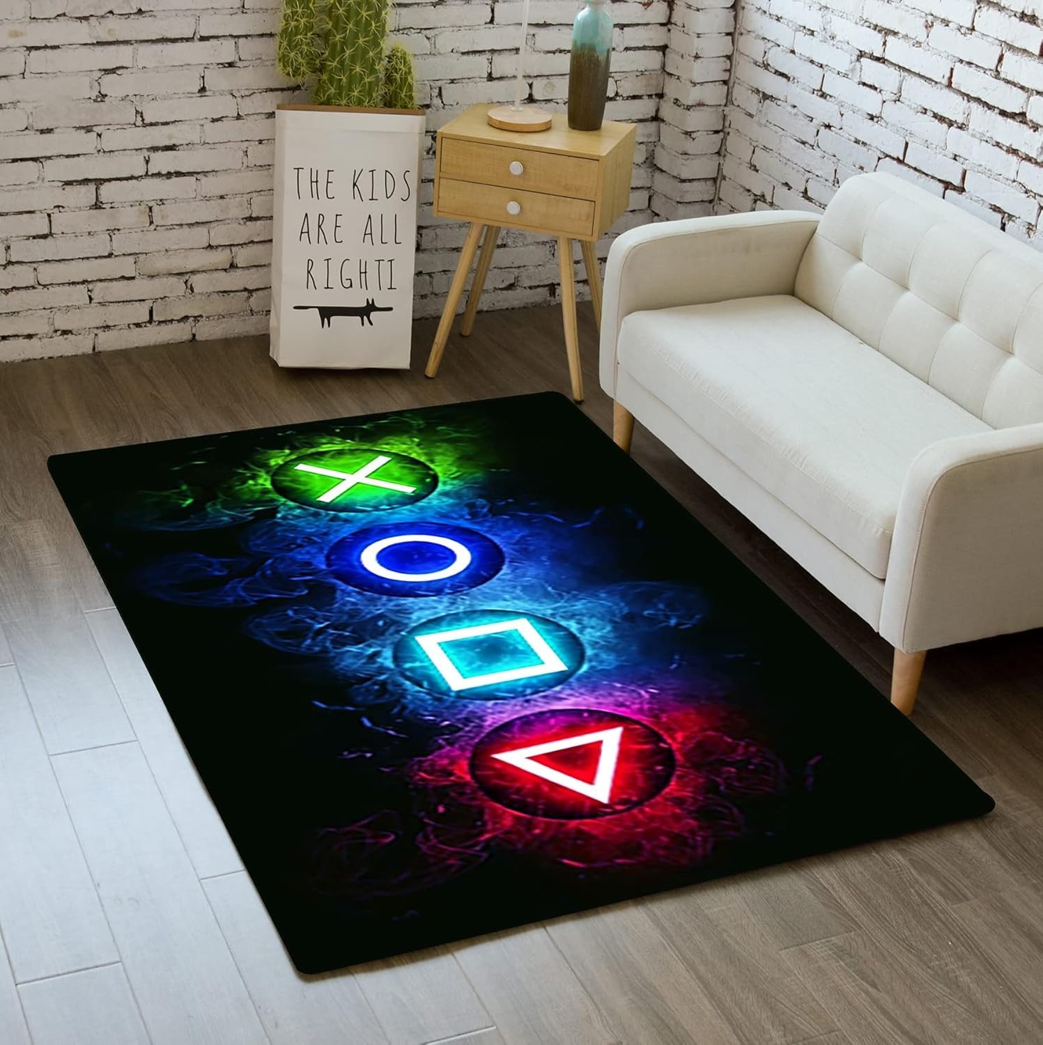 Video Game Bedroom Carpet – 2′ x 3′ Gaming Rug with Bold Graphics and Comfort