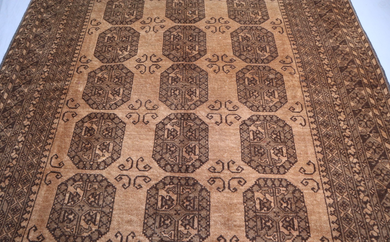 6’7×8’8 ft Antique Afghan Tekke Rug, Handmade Wool Rug, Oriental Rug Bedroom Rug