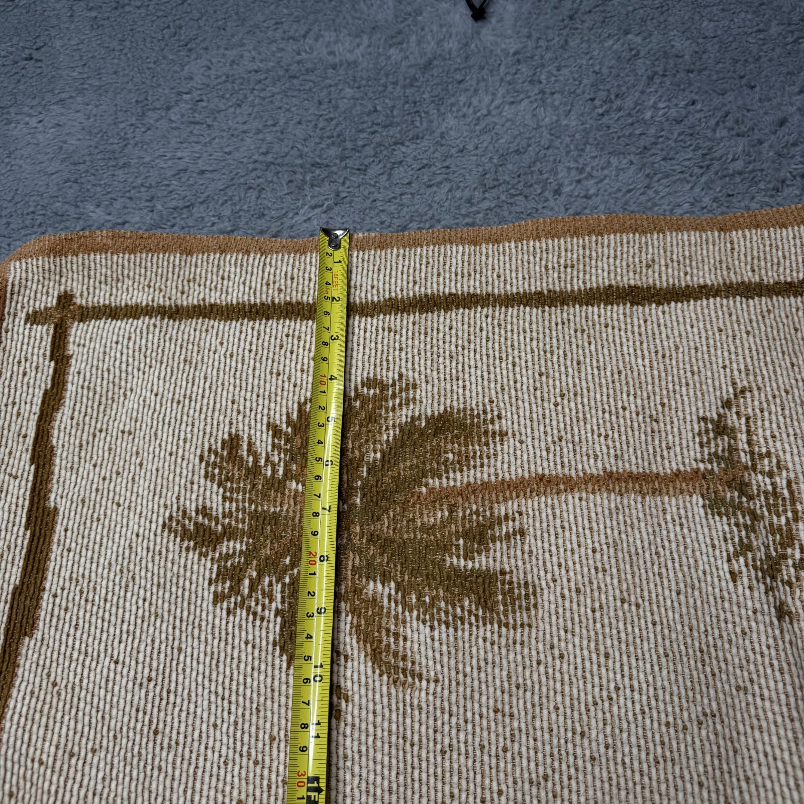 Vintage Beach Rug Brown Palm Tree Accent Mat Hawaii Decor