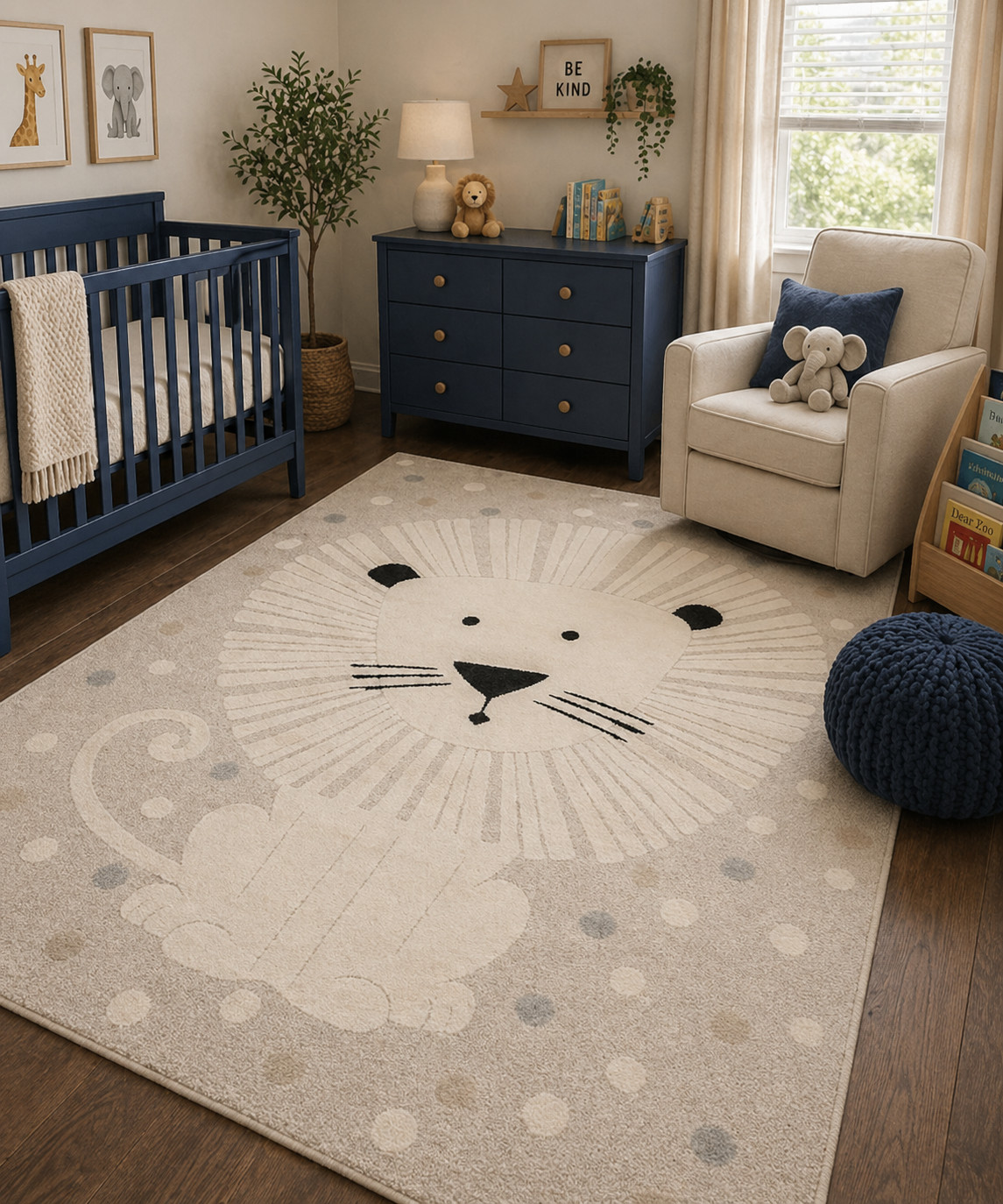 4ft x 6ft Rug Elio Kids Soft Lion Pattern Rug