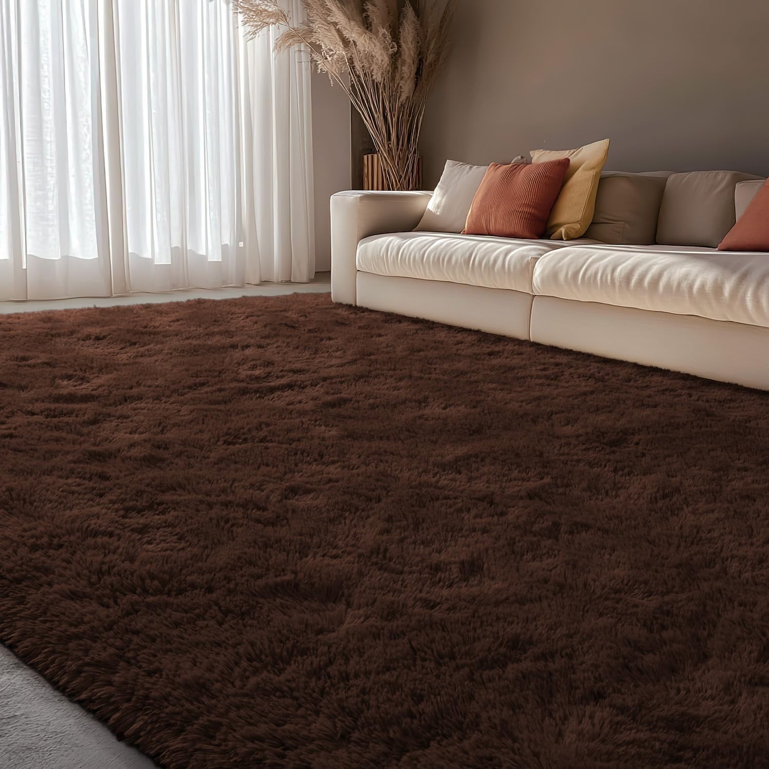 Fluffy Area Rugs Soft Plush Shag Coffee Carpet Mat for Living Room Bedroom Floor