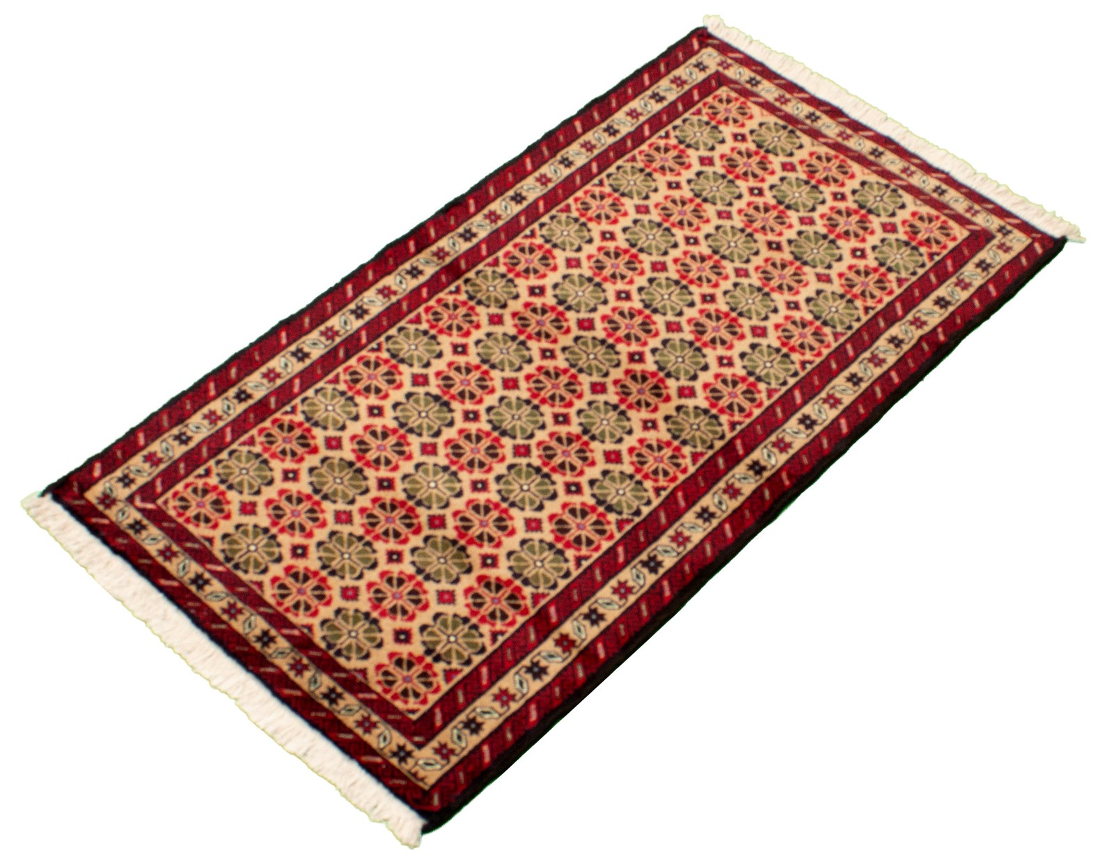 Vintage Hand-Knotted Area Rug 3’3″ x 5’11” Traditional Oriental Wool Carpet