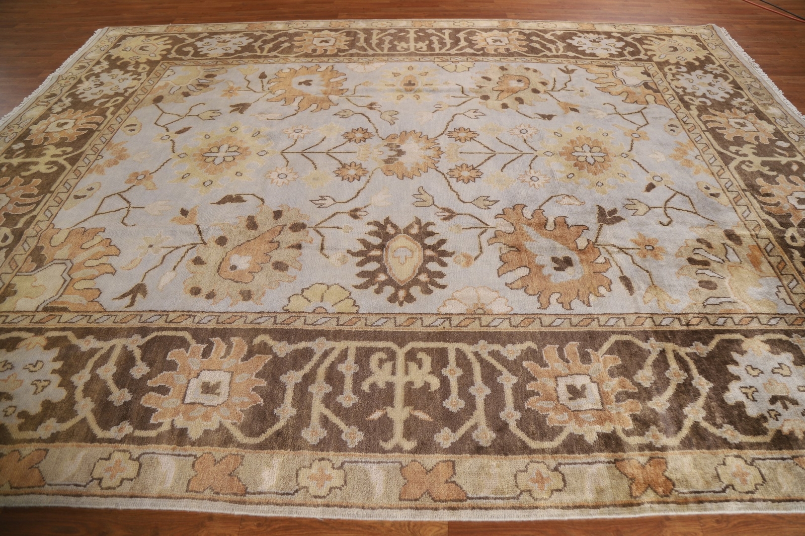 All-over Pattern Oushak Traditional Turkish Rug 9×12 Hand-knotted Wool