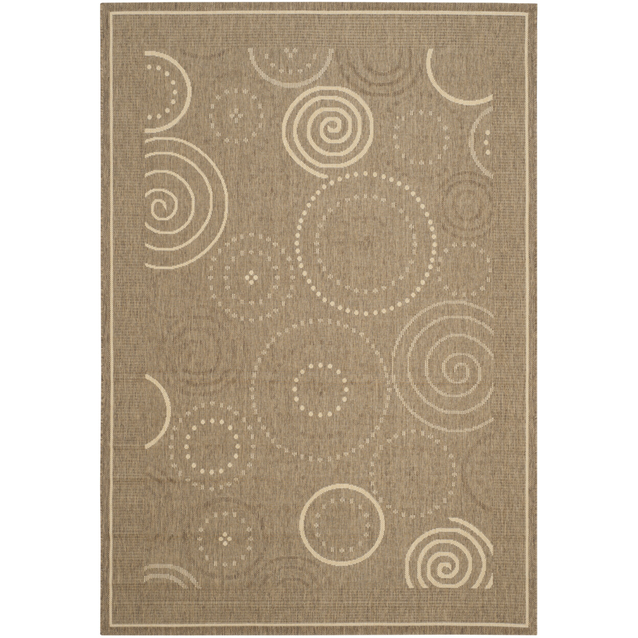 SAFAVIEH Outdoor CY1906-3009 Courtyard Brown / Natural Rug