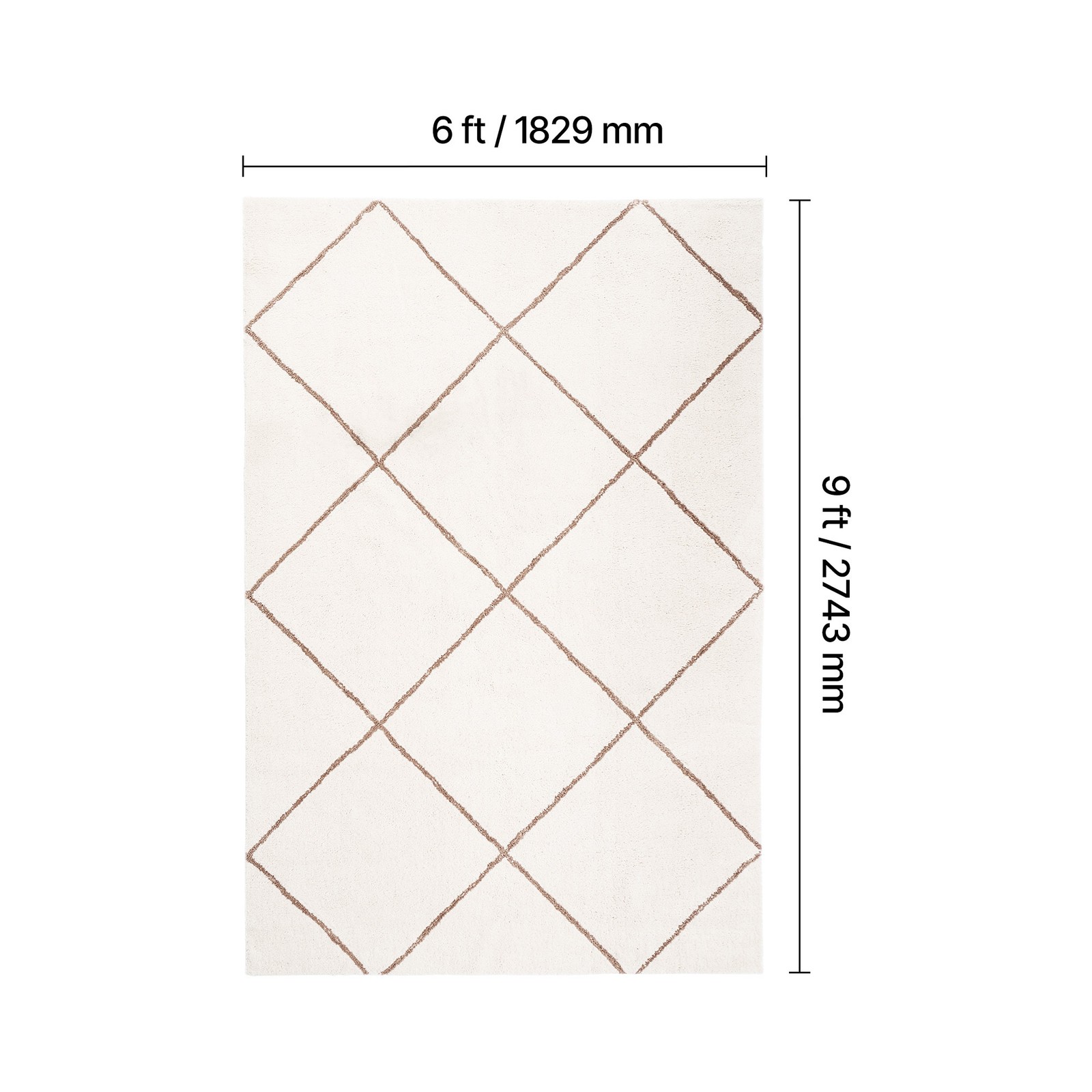 Uimoso Indoor Plush Area Rug 6 x 9 ft Soft Carpet for Living Room Bedroom Study