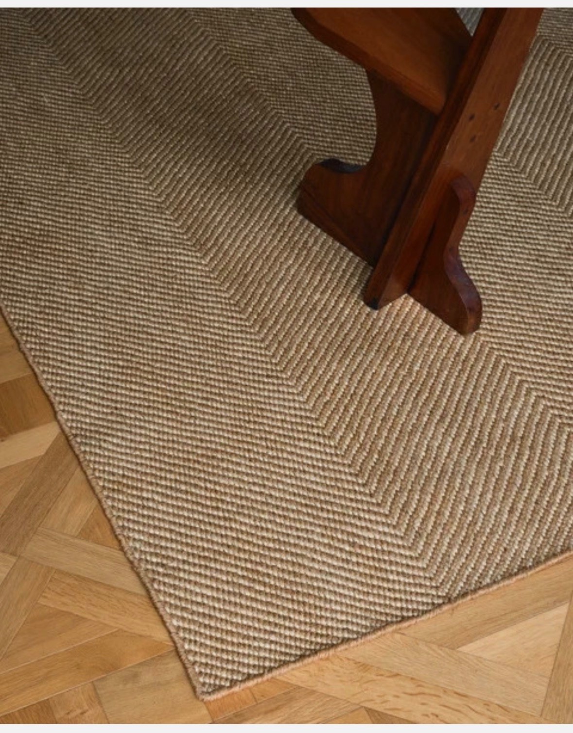 2’x3′ Natural Fiber Woven Rug Herringbone Accent Rug Tan/Ivory