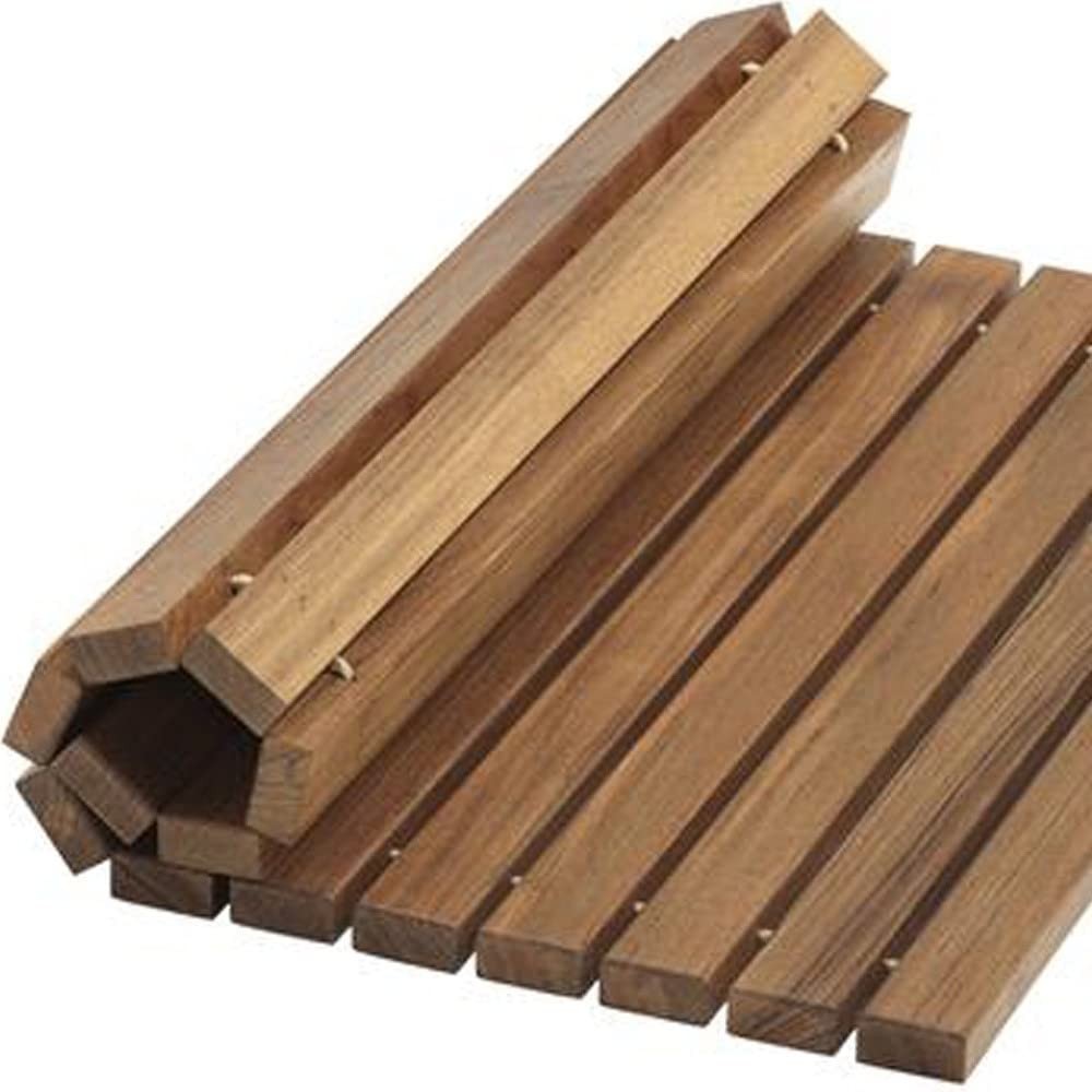 Designer Roll Up Genuine Teak 2′ x 3′ Mat