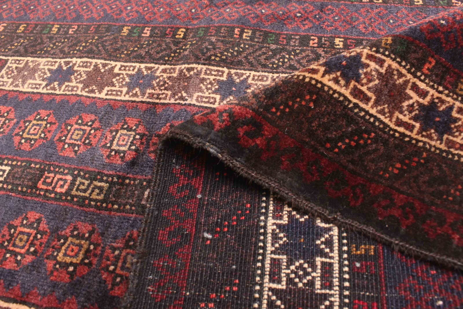 Vintage Hand-Knotted Area Rug 2’11” x 5’0″ Traditional Oriental Wool Carpet